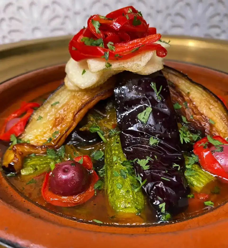 Un plat servi à la table du Riad Houdou.