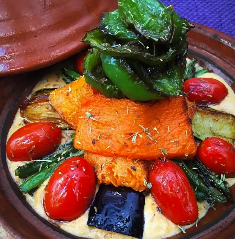 Un plat servi à la table du Riad Houdou.